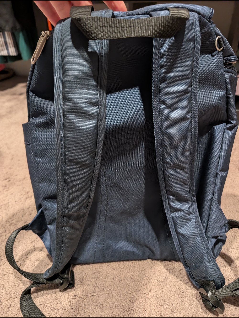Travelon Navy Quilted Front Backpack - Picture 2 of 2